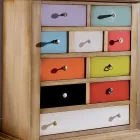 Chest of drawers with all colored drawers and different handles Made in Italy - Aditya Viadurini