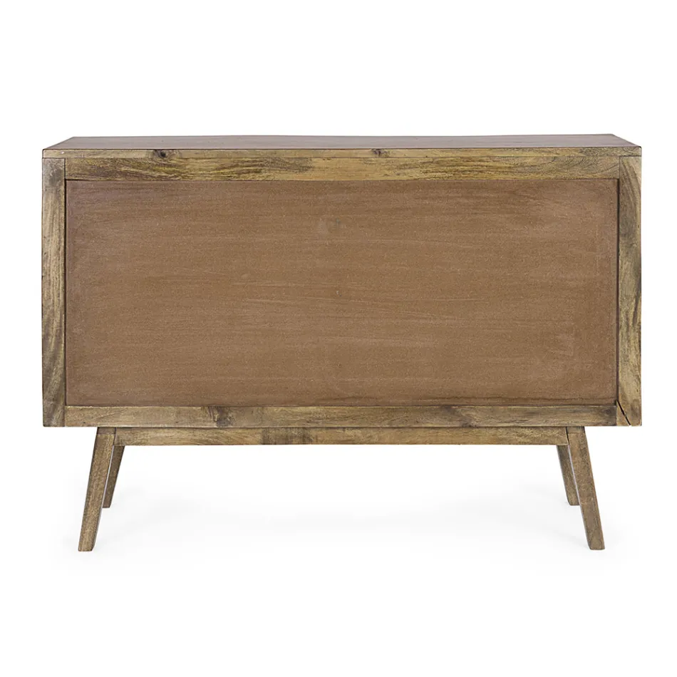 Chest of Drawers in Mango Wood with 6 Drawers of Vintage Design - Desiderio Viadurini