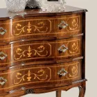 Classic Style Chest of Drawers in Wood with 3 Drawers Made in Italy - Elegant Viadurini