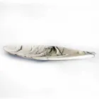 Centerpiece in Arabescato Marble with Leaf Shape Made in Italy - Treviso Viadurini