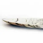 Centerpiece in Arabescato Marble with Leaf Shape Made in Italy - Treviso Viadurini