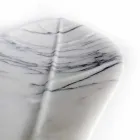 Centerpiece in Arabescato Marble with Leaf Shape Made in Italy - Treviso Viadurini