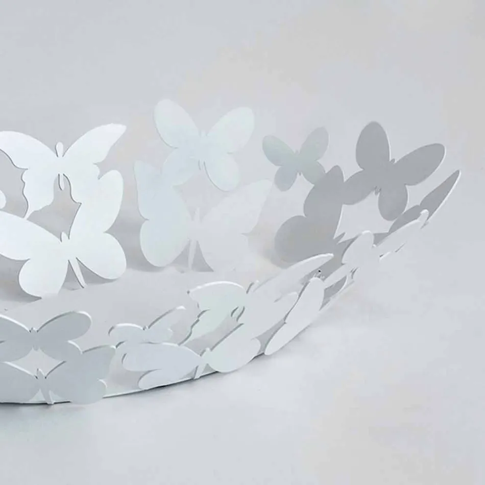 Modern Oval Centerpiece in White or Beige Iron Made in Italy - Leiden Viadurini