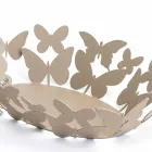 Modern Oval Centerpiece in White or Beige Iron Made in Italy - Leiden Viadurini