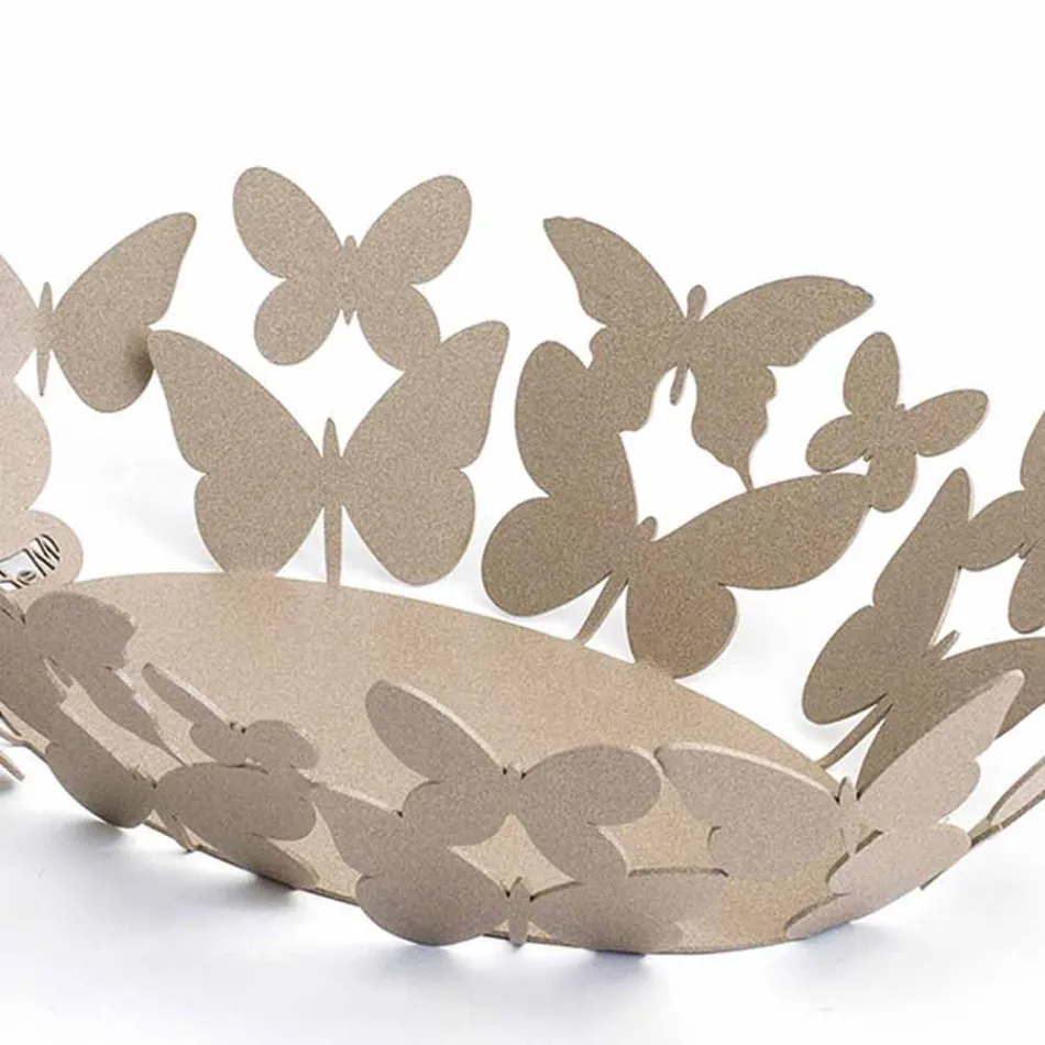 Modern Oval Centerpiece in White or Beige Iron Made in Italy - Leiden Viadurini