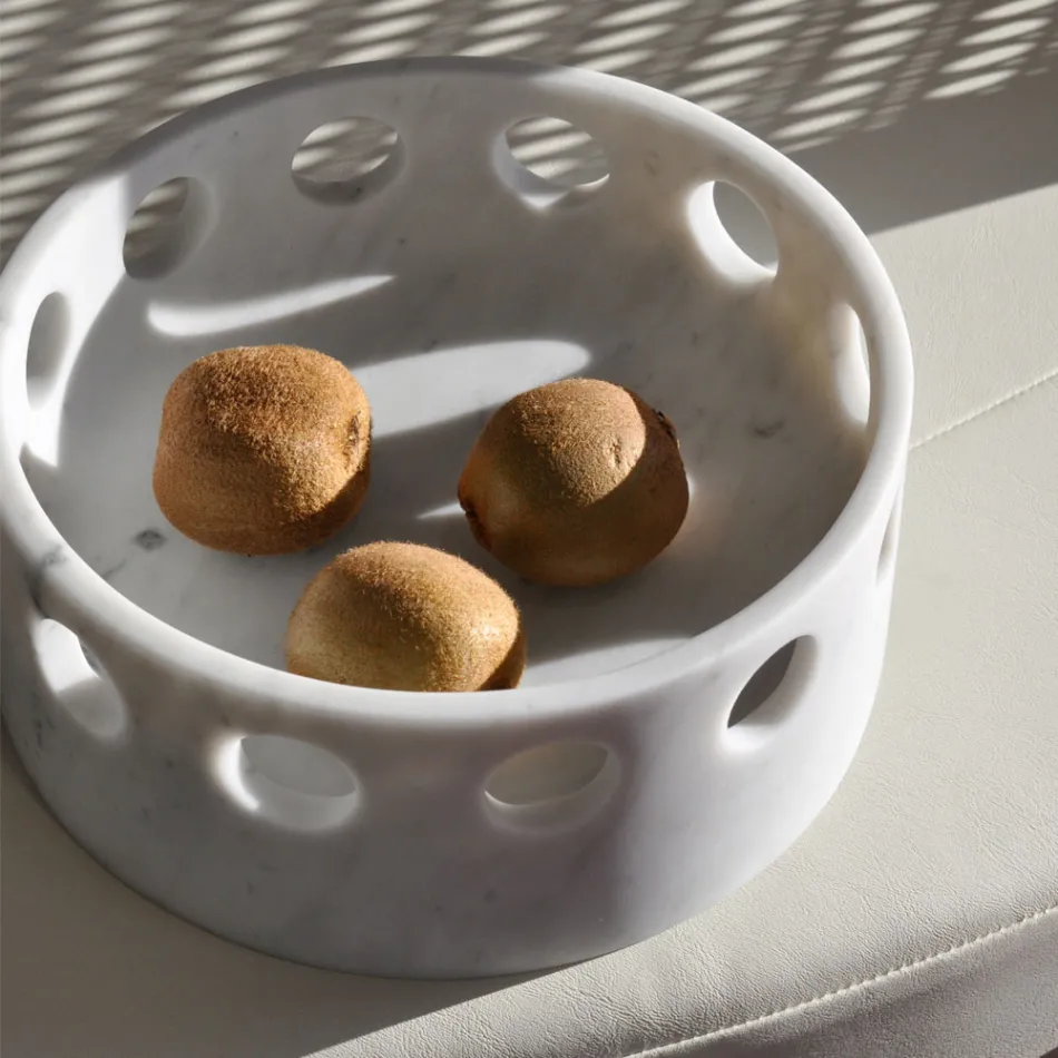 Satin Marble Centrepiece/Pocket Tray Made in Italy - Hinata Viadurini