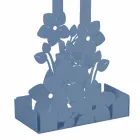 Modern Design Floral Iron Cup Holder Basket Made in Italy - Marken Viadurini