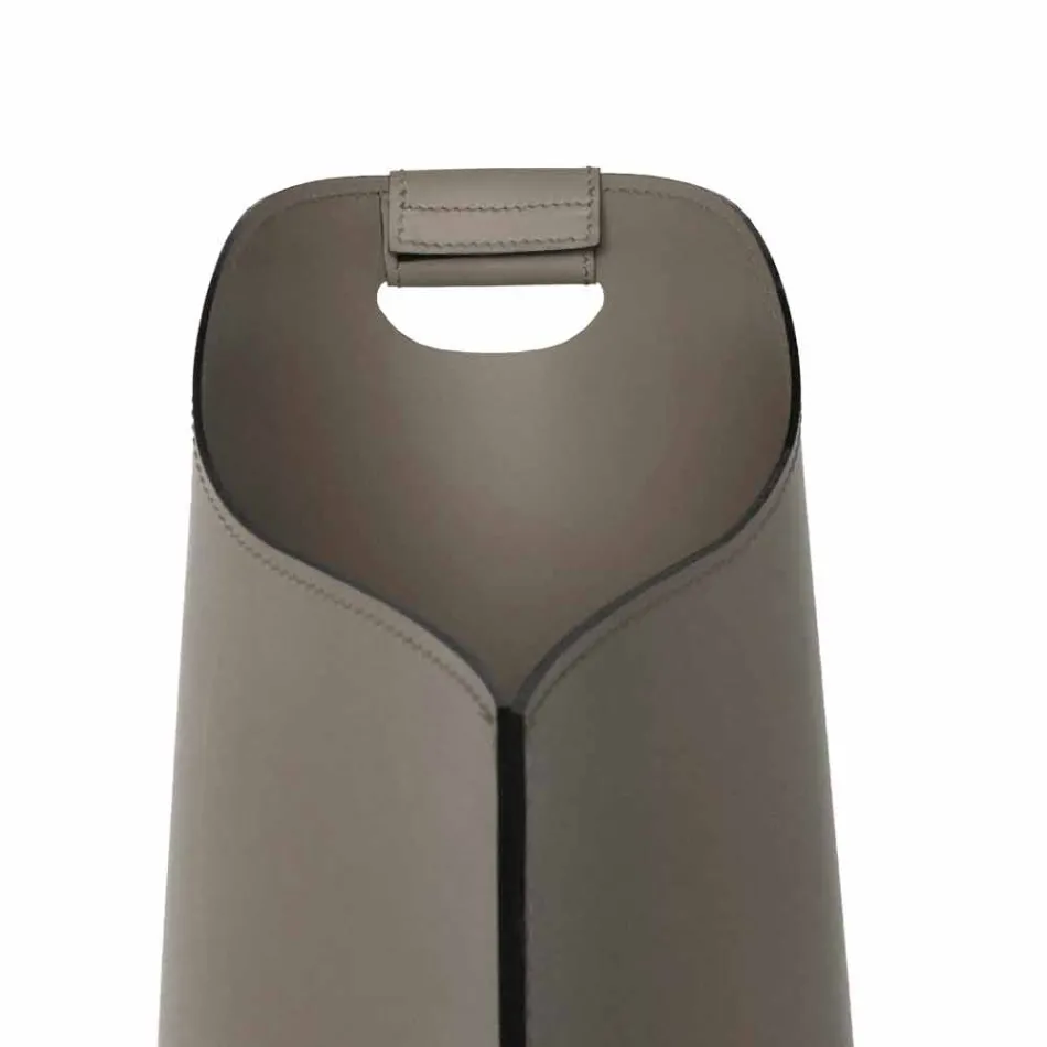 Internal leather pellet basket 15 Kg of Sapel design Viadurini