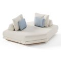 Corner Garden Chaise Longue in Fabric Made in Italy - Rubik