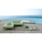 Outdoor Design Chaise Longue in Metal and Fabric Made in Italy - Selia Viadurini