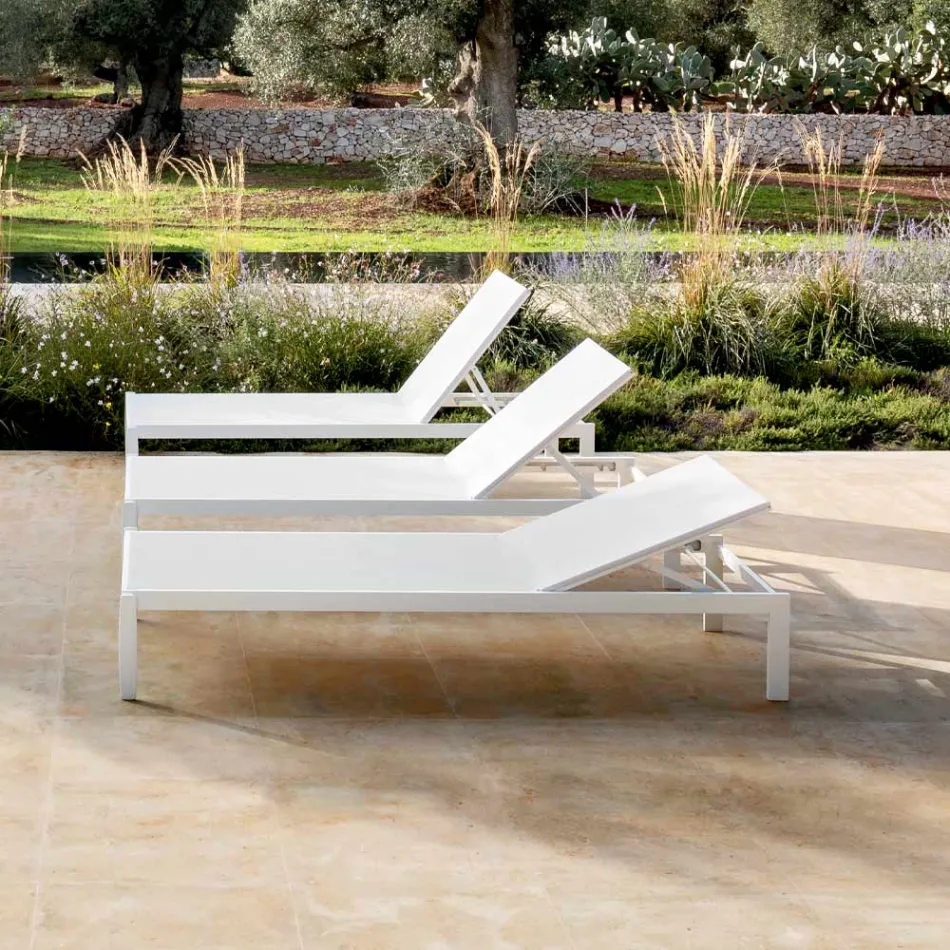 Garden Chaise Longue with or without High Quality Mattress - Filomenalet Viadurini