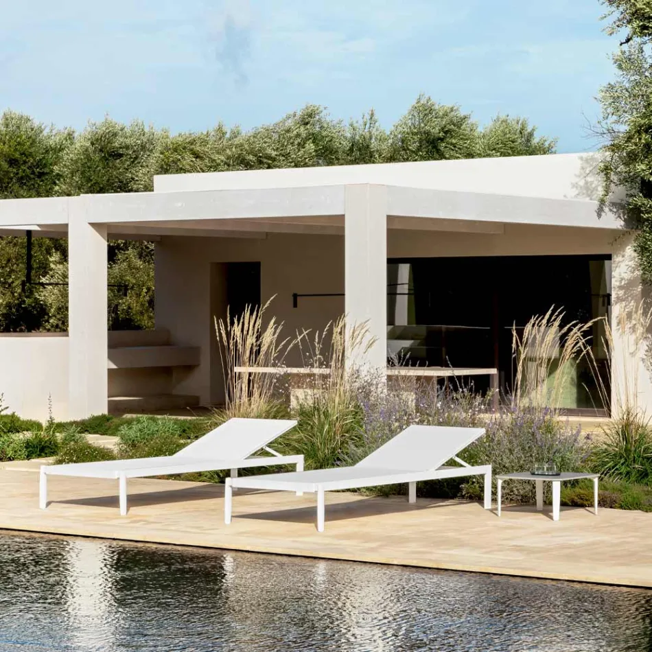 Garden Chaise Longue with or without High Quality Mattress - Filomenalet Viadurini