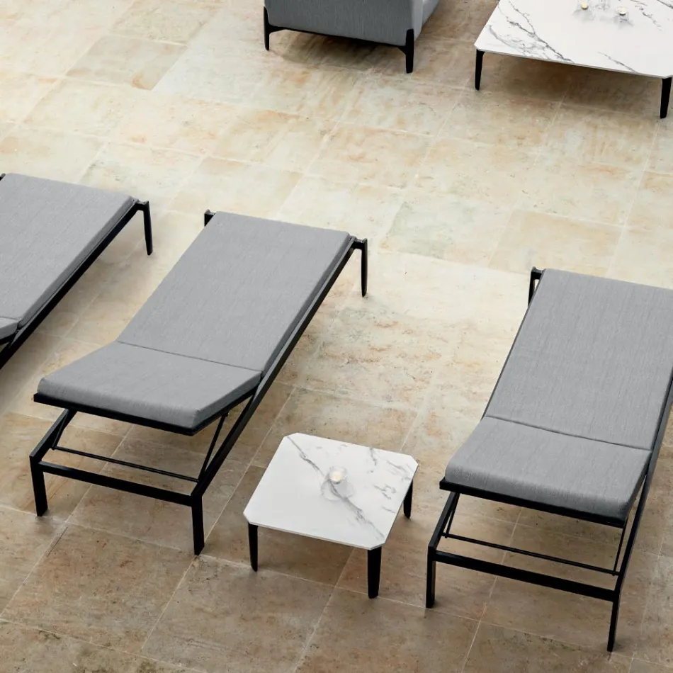 Garden Chaise Longue with or without High Quality Mattress - Filomenalet Viadurini