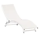 Garden Chaise Longue with White Aluminum Structure - Berranger Viadurini