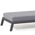 Garden Chaise Longue in Aluminum with Fabric Covering - Eufemia Viadurini