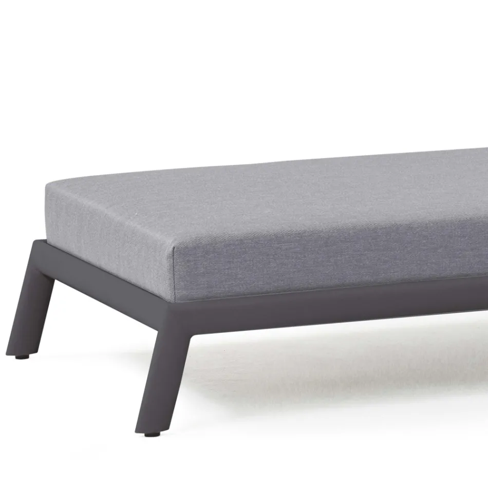 Garden Chaise Longue in Aluminum with Fabric Covering - Eufemia Viadurini