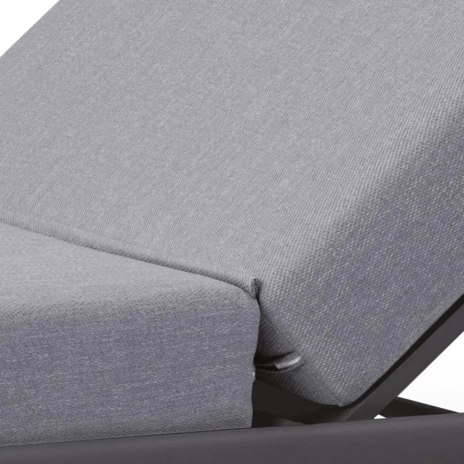 Garden Chaise Longue in Aluminum with Fabric Covering - Eufemia Viadurini