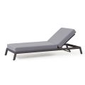 Garden Chaise Longue in Aluminum with Fabric Covering - Eufemia