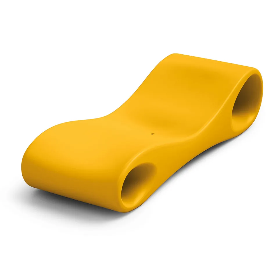 Garden Chaise Longue in Colored Polyethylene Made in Italy - Flores Viadurini