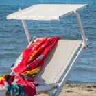 Modern Garden Chaise Longue with Parasol and Reclining Backrest - Arnold Viadurini