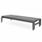 Homemotion Aluminum Reclining Garden Chaise Longue, 4 Pieces - Lester Viadurini