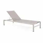 Homemotion Aluminum Reclining Garden Chaise Longue, 4 Pieces - Lester Viadurini