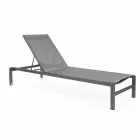 Homemotion Aluminum Reclining Garden Chaise Longue, 4 Pieces - Lester Viadurini
