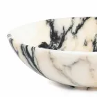 Large Round Bowl in Portoro or Paonazzo Marble Made in Italy - Glazer Viadurini