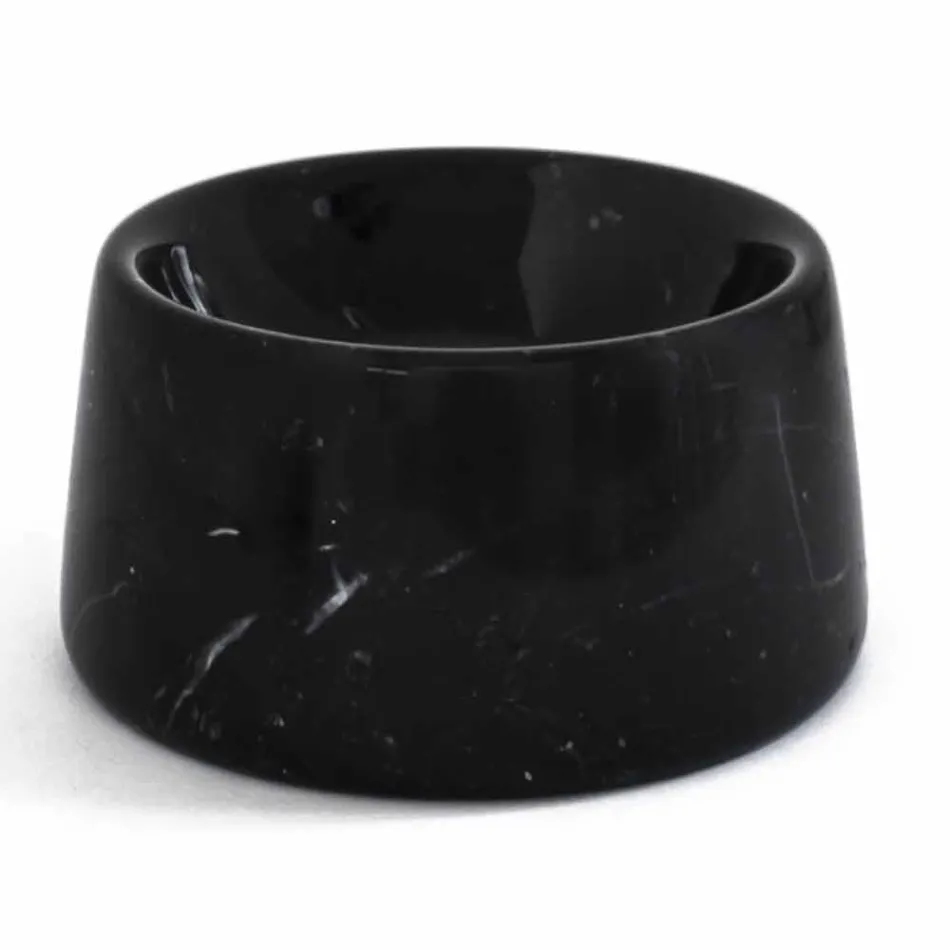 Modern Bowl for Dogs and Cats in White or Black Marble Made in Italy - Catt Viadurini