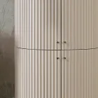 Column with Four Doors with Cannetté Processing Made in Italy - Candy Viadurini