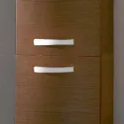 Gioia, 2-door wall hung bathroom cabinet in oak wood, made in Italy Viadurini