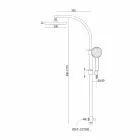 Shower Column with Diverter and Square Shower Head Made in Italy - Silver Viadurini