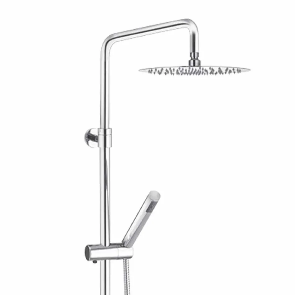 Shower Column with Ultrathin Steel Shower Head Made in Italy - Studio Viadurini