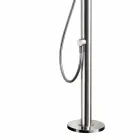 Stainless Steel Garden Shower Column with Hand Shower Made in Italy - Marlen Viadurini