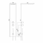 Thermostatic Wall Shower Column in Chromed Stainless Steel Made in Italy - Pampo Viadurini