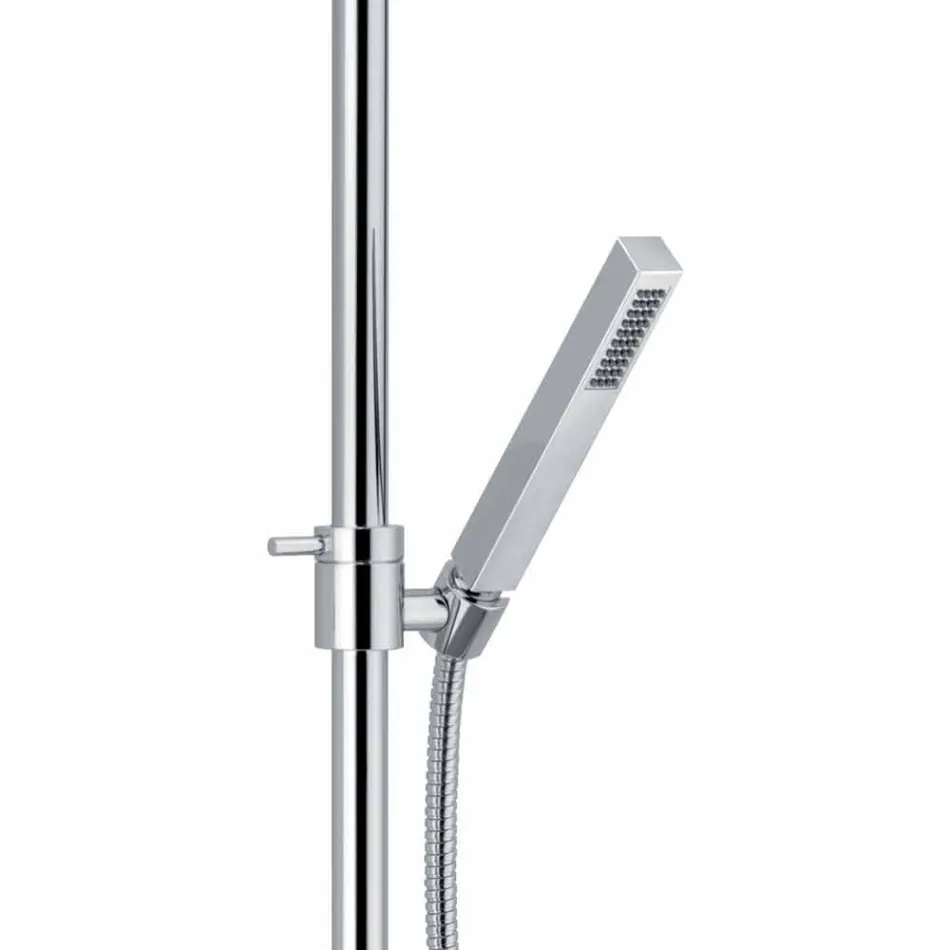 Luxury Shower Column in Brass Chrome Finish Made in Italy - Gallo Viadurini