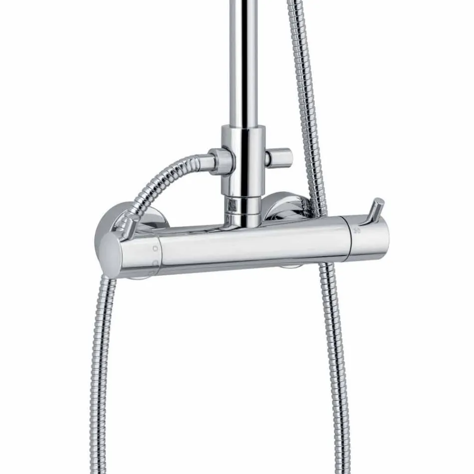 Luxury Shower Column in Brass Chrome Finish Made in Italy - Gallo Viadurini