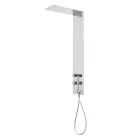 Steel Shower Column with Rain Shower Head Made in Italy - Sailor Viadurini