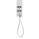 Steel Shower Column with Rain Shower Head Made in Italy - Sailor Viadurini