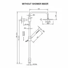 Brass Shower Column with Abs Shower and Made in Italy Shower Head - Hood Viadurini