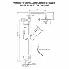 Brass Shower Column with Abs Shower and Made in Italy Shower Head - Hood Viadurini