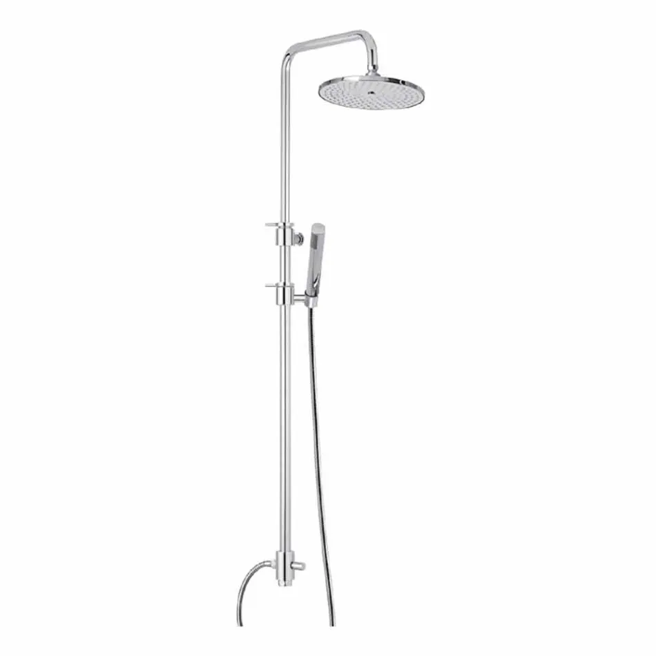 Brass Shower Column with Abs Shower and Made in Italy Shower Head - Hood Viadurini
