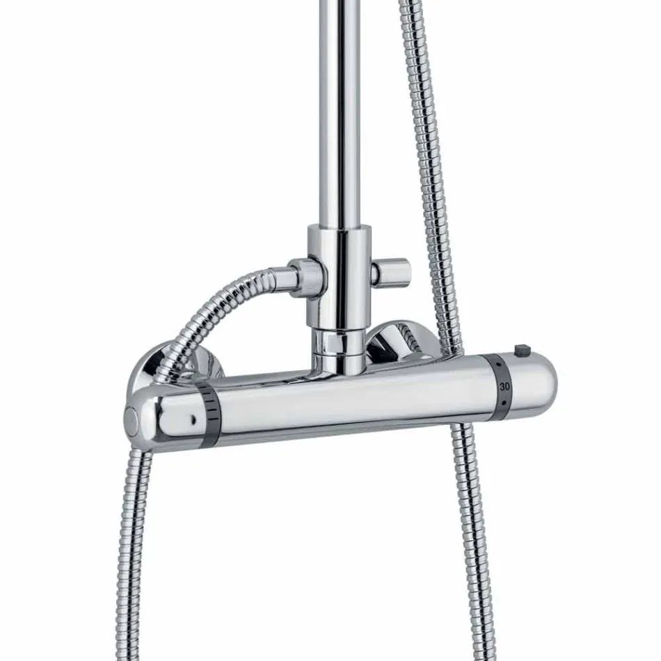 Brass Shower Column with Thermostatic Mixer Made in Italy - Gallo Viadurini