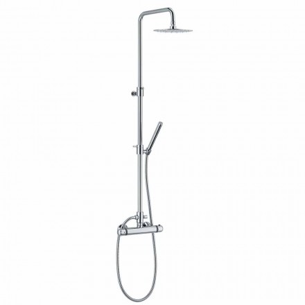 Brass Shower Column with Thermostatic Mixer Made in Italy - Gallo Viadurini