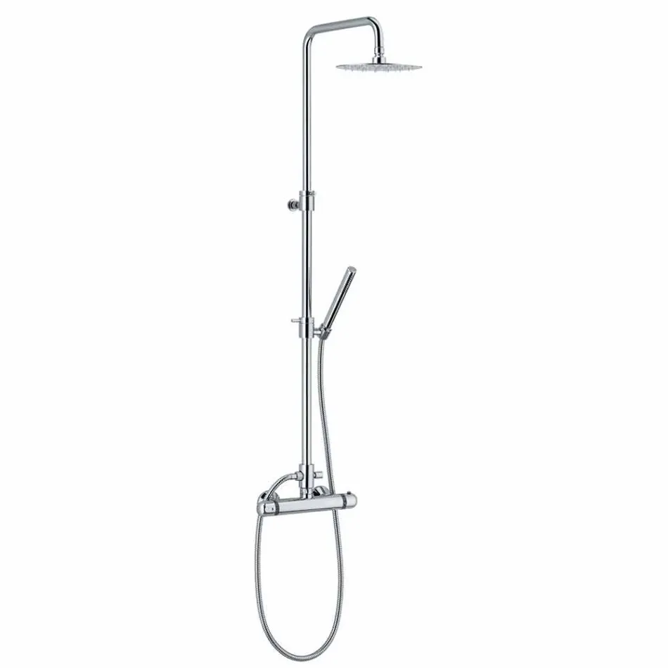 Brass Shower Column with Thermostatic Mixer Made in Italy - Gallo Viadurini