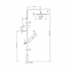 Shower column in brass with shower head and hand shower in Abs Made in Italy - Lesio Viadurini