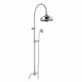 Brass Shower Column with Shower Head and Abs Hand Shower Made in Italy - Rimo