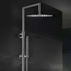 Brass Shower Column with Round Ultrathin Shower Head Made in Italy - Merio Viadurini