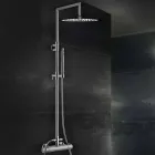 Brass Shower Column with Round Ultrathin Shower Head Made in Italy - Merio Viadurini