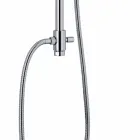 Shower column in chromed brass with shower head and flexible hose Made in Italy - Cunio Viadurini